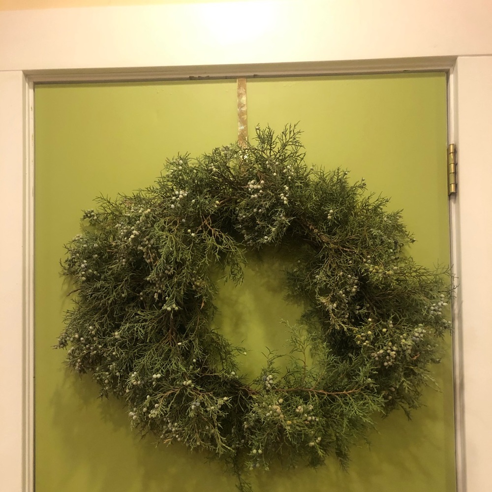 24” holiday or Christmas juniper wreath